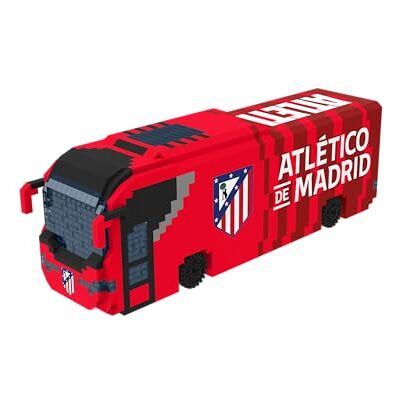 FOCO Officially Licensed Atletico Madrid BRXLZ Bricks 3D Football Team Bus Construction Toy Model FOCO Officially Licensed Atletico Madrid BRXLZ Bricks 3D Football Team Bus Construction Toy Model
