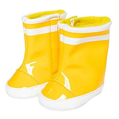 Heless 1401 Wellington Boots for Dolls, Yellow, Size 30-34 cm, for Dry Doll's Feet in Rainy Weather and Trendsetters in the Doll Fashion World Heless 1401 Wellington Boots for Dolls, Yellow, Size 30-34 cm, for Dry Doll's Feet in Rainy Weather and Trendsetters in the Doll Fashion World