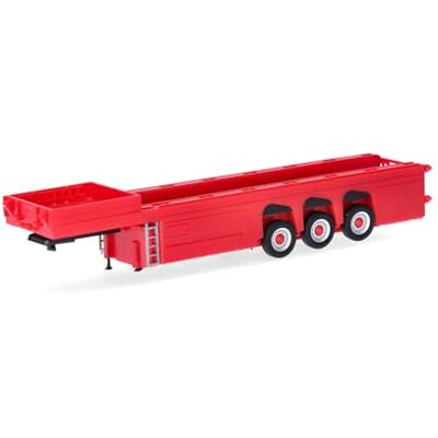 Herpa Truck Model Concrete Parts Trailer 3 Axles Miniature Scale 1:87 Collectable Item Made in Germany Plastic Colour: Red Herpa Truck Model Concrete Parts Trailer 3 Axles Miniature Scale 1:87 Collectable Item Made in Germany Plastic Colour: Red