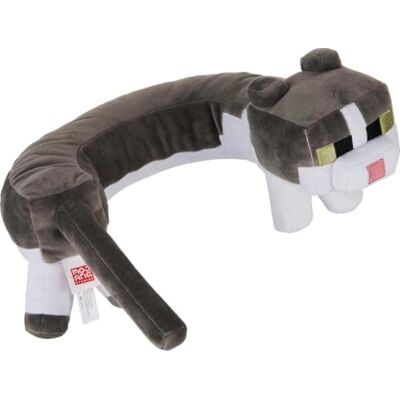Mattel Minecraft Purring Sounds Neck Pillow, Cat Plush Toy with Sound for Travel, Comfort & Play, JGR36 Mattel Minecraft Purring Sounds Neck Pillow, Cat Plush Toy with Sound for Travel, Comfort & Play, JGR36