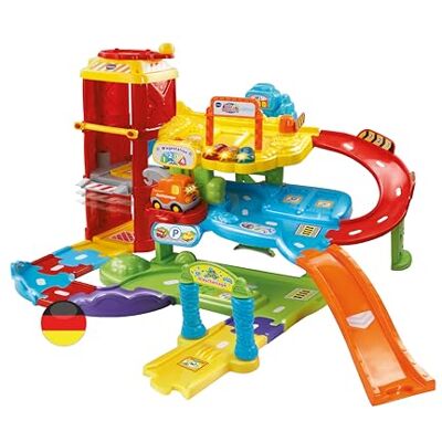 VTech Baby Flitzer Parking Garage Interactive Toy with Tow Truck, Lift, Slide, Gas Station and Much More For Children Aged 1-5 Years VTech Baby Flitzer Parking Garage Interactive Toy with Tow Truck, Lift, Slide, Gas Station and Much More For Children Aged 1-5 Years