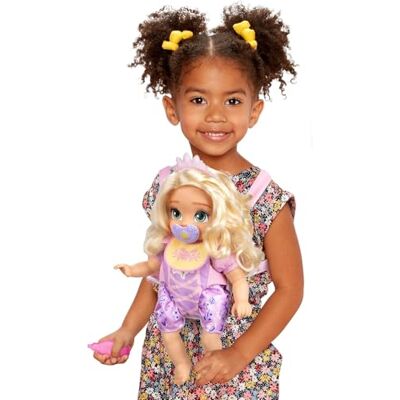 Rapunzel Baby Doll with Carrier Set, Official Disney by Jakks Pacific, Includes Baby Rapunzel Doll with Baby Carrier and Accessories, for Girls, Roleplay Fun for Kids 2+ Rapunzel Baby Doll with Carrier Set, Official Disney by Jakks Pacific, Includes Baby Rapunzel Doll with Baby Carrier and Accessories, for Girls, Roleplay Fun for Kids 2+
