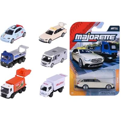 Majorette Auto City Premium (1 Model Car) Metal Toy Car with Freewheel, Suspension & Moving Parts, Random Selection of 6 Cars for Children from 3 Years, Each Approx. 7.5 cm Majorette Auto City Premium (1 Model Car) Metal Toy Car with Freewheel, Suspension & Moving Parts, Random Selection of 6 Cars for Children from 3 Years, Each Approx. 7.5 cm
