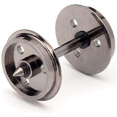 Hornby R8097 12.6mm Disc Wheels 3 hole Spare Parts and Train Accessories for OO Gauge Model Railway Sets, Coupling and Modelling Tools Disc Wheels (Pack of 10), Scale 1:76 Hornby R8097 12.6mm Disc Wheels 3 hole Spare Parts and Train Accessories for OO Gauge Model Railway Sets, Coupling and Modelling Tools Disc Wheels (Pack of 10), Scale 1:76