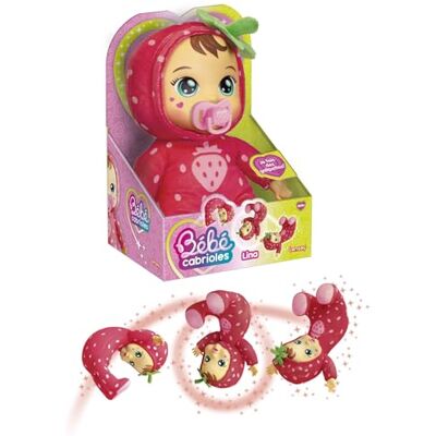 Lansay MON BÉBÉ CABRIOLES LINA DE AARDBEI Interactieve Baby Pop in Aardbeienpyjamas Maakt Grappige Salto's Knuffelzacht Lijf Educatief speelgoed 2+ jaar Baby jongen of meisje Lansay MON BÉBÉ CABRIOLES LINA DE AARDBEI Interactieve Baby Pop in Aardbeienpyjamas Maakt Grappige Salto's Knuffelzacht Lijf Educatief speelgoed 2+ jaar Baby jongen of meisje