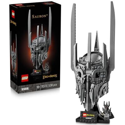 Lego Icons The Lord of the Rings: Sauron's Helmet Display Model Kit for Adults incl. the One Ring & a Collectible Minifigure DIY Gift Idea for Movie Fans 11373 Lego Icons The Lord of the Rings: Sauron's Helmet Display Model Kit for Adults incl. the One Ring & a Collectible Minifigure DIY Gift Idea for Movie Fans 11373