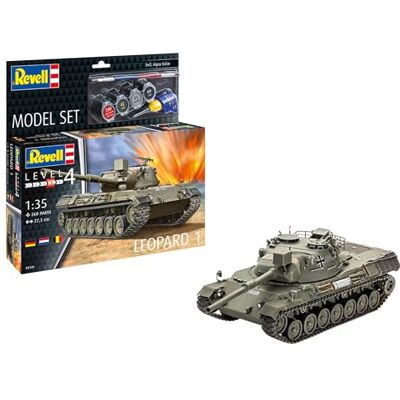 Revell Model Set 63240 Leopard Tank 1 1:35 Scale Unbuilt/Unpainted Plastic Model Kit With Accessories Revell Model Set 63240 Leopard Tank 1 1:35 Scale Unbuilt/Unpainted Plastic Model Kit With Accessories