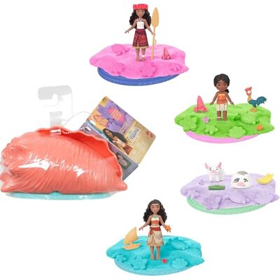 Mattel Disney Moana Surprise Small Doll or Animal Figures with Shell Playset, Moldable Sand & 3 Accessories, Inspired by Movie (Characters May Vary), JJV38 Mattel Disney Moana Surprise Small Doll or Animal Figures with Shell Playset, Moldable Sand & 3 Accessories, Inspired by Movie (Characters May Vary), JJV38