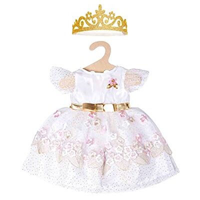 Heless 2132 Princess Dress for Dolls in Cherry Blossom with Golden Crown, Size 35-45 cm Heless 2132 Princess Dress for Dolls in Cherry Blossom with Golden Crown, Size 35-45 cm