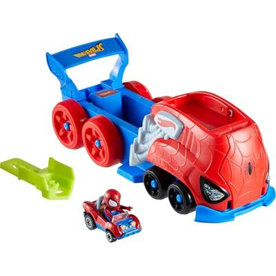 Hot Wheels Toy Car Track Set (Assorted Styles, One Random Set), RacerVerse Character Launcher, Large-Scale Vehicle & Hauler with Die-Cast Toy Car, JFV69 Hot Wheels Toy Car Track Set (Assorted Styles, One Random Set), RacerVerse Character Launcher, Large-Scale Vehicle & Hauler with Die-Cast Toy Car, JFV69