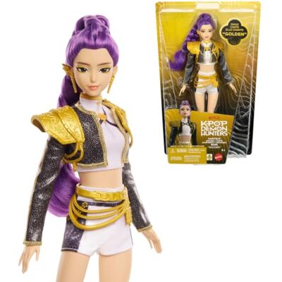 Mattel KPop Demon Hunters HUNTR/X Rumi “Golden” Singing Doll in Removable Signature Outfit & 5 Posable Joints, Inspired by the Movie, JRN40 Mattel KPop Demon Hunters HUNTR/X Rumi “Golden” Singing Doll in Removable Signature Outfit & 5 Posable Joints, Inspired by the Movie, JRN40