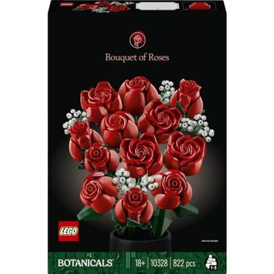 Lego Botanicals Bouquet of Roses 10328 Set for Adults, Artificial Flowers, 12 Faux Roses & 4 Sprigs of Baby's Breath, DIY Home Decor, Gift Idea, 822 Pieces Lego Botanicals Bouquet of Roses 10328 Set for Adults, Artificial Flowers, 12 Faux Roses & 4 Sprigs of Baby's Breath, DIY Home Decor, Gift Idea, 822 Pieces