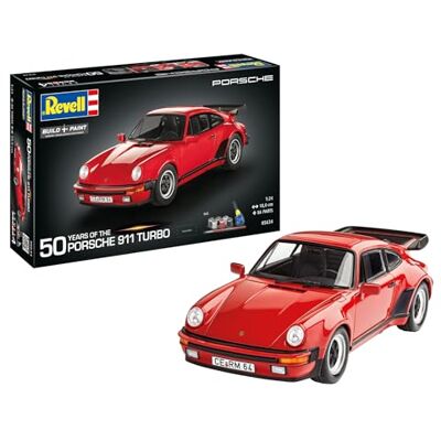 Revell Gift Set 05634 Porsche 911 Turbo 50th Anniversary 1:24 Scale Unbuilt Plastic Model Kit with Accessories Revell Gift Set 05634 Porsche 911 Turbo 50th Anniversary 1:24 Scale Unbuilt Plastic Model Kit with Accessories
