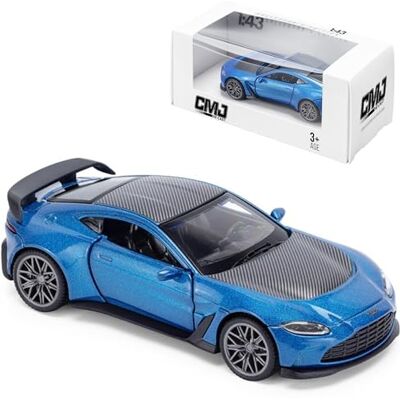 CMJ Aston Martin V12 1:43 Scale Die-Cast Model Car Blue Detailed Collectors Edition Diecast Official Licensed Product CMJ Aston Martin V12 1:43 Scale Die-Cast Model Car Blue Detailed Collectors Edition Diecast Official Licensed Product