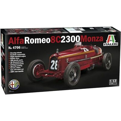 Italeri ITA4706 Alfa Romeo Model kit, Unvarnished, 1:12 Italeri ITA4706 Alfa Romeo Model kit, Unvarnished, 1:12