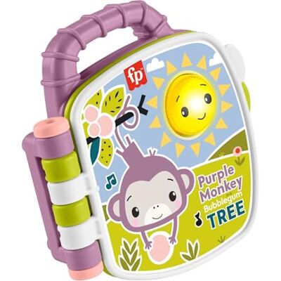 Fisher-Price Baby Toy Purple Monkey Musical Storybook with Lights & Sounds for Infants & Toddlers Ages 6+ Months, JFC75 Fisher-Price Baby Toy Purple Monkey Musical Storybook with Lights & Sounds for Infants & Toddlers Ages 6+ Months, JFC75