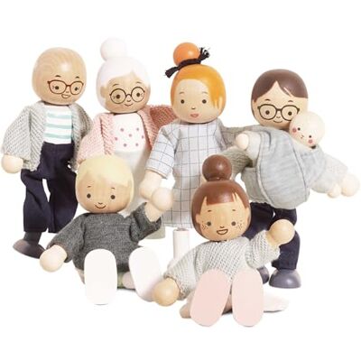 Le Toy Van Wooden My Doll Family Play Set For Dolls Houses Daisylane Dolls House Accessories Sets Suitable For Ages 3+ Le Toy Van Wooden My Doll Family Play Set For Dolls Houses Daisylane Dolls House Accessories Sets Suitable For Ages 3+