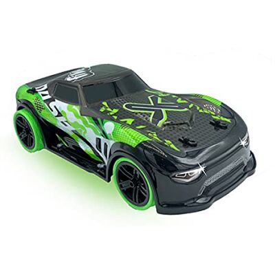 Exost Lightening Dash, RC Vehicle with Light Up Body, High Speed Kids Stunt Remote Control Car, 2HGhz, Black and Green Exost Lightening Dash, RC Vehicle with Light Up Body, High Speed Kids Stunt Remote Control Car, 2HGhz, Black and Green