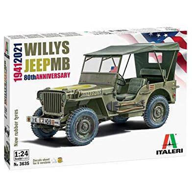 Italeri 1:24-1/24 Willys Jeep MB Italeri 1:24-1/24 Willys Jeep MB