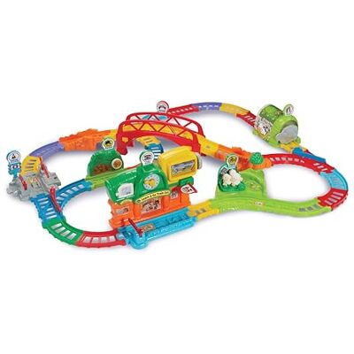 VTech Toot-Toot Drivers Learn & Go Train Set, Track Set with Motorised Vehicle, 19 Play Pieces with 4 Layouts, Interactive Toddler Toy For Ages 12 Months, 2, 3, 4+ Years, English Version VTech Toot-Toot Drivers Learn & Go Train Set, Track Set with Motorised Vehicle, 19 Play Pieces with 4 Layouts, Interactive Toddler Toy For Ages 12 Months, 2, 3, 4+ Years, English Version