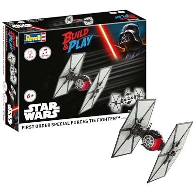 Revell 06565 Build & Play: Star Wars First Order Special Forces TIE Fighter With Authentic Lights & Sounds 1:51 Scale Unbuilt Pre-coloured Click-Together Toy 18 Parts From 6 Years+ Revell 06565 Build & Play: Star Wars First Order Special Forces TIE Fighter With Authentic Lights & Sounds 1:51 Scale Unbuilt Pre-coloured Click-Together Toy 18 Parts From 6 Years+