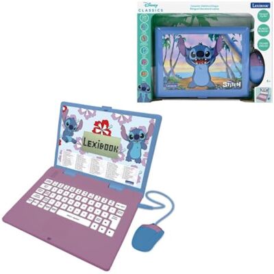 LEXIBOOK , Disney Stitch Educational Laptop for kids, JC598Di5LXB Italian/English, Bilingual, 124 activities, Writing, Maths, Logic, Music LEXIBOOK , Disney Stitch Educational Laptop for kids, JC598Di5LXB Italian/English, Bilingual, 124 activities, Writing, Maths, Logic, Music