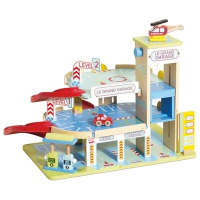 Le Toy Van Iconic Wooden 3 Storey Le Grand Garage Toy Car Play Set Set 7 Pieces Play Vehicle Role Play Toys Suitable For 3 Year Old + Le Toy Van Iconic Wooden 3 Storey Le Grand Garage Toy Car Play Set Set 7 Pieces Play Vehicle Role Play Toys Suitable For 3 Year Old +