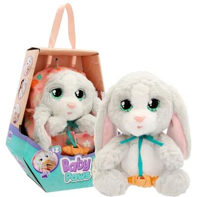 BABY PAWS Bunny – Interactive Plush Bunny Toy with Sounds, Pacifier & Swaddle Bag – Soft Cuddly Pet for Nurturing Play BABY PAWS Bunny – Interactive Plush Bunny Toy with Sounds, Pacifier & Swaddle Bag – Soft Cuddly Pet for Nurturing Play