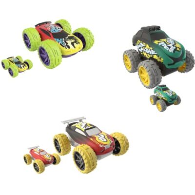 Exost Jump Pack of 3 Mini Friction Cars 8 cm Changing Water Colour Collector Toy Age 5+ Exost Jump Pack of 3 Mini Friction Cars 8 cm Changing Water Colour Collector Toy Age 5+