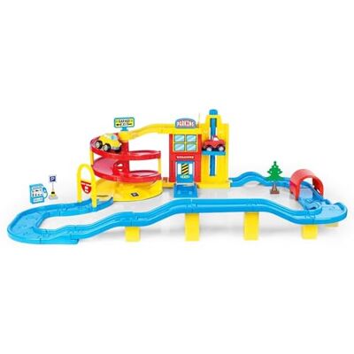 DOLU Large garage with circuit (5154), assorted colour/model DOLU Large garage with circuit (5154), assorted colour/model