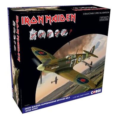 Corgi CC39215 Iron Maiden Supermarine Spitfire MKII 'Aces High' Model Airplane Diecast Planes & Aircraft Models for Ages 14+, Die Cast Plane, Toy Airplanes Gift for Young Aviation Fans Corgi CC39215 Iron Maiden Supermarine Spitfire MKII 'Aces High' Model Airplane Diecast Planes & Aircraft Models for Ages 14+, Die Cast Plane, Toy Airplanes Gift for Young Aviation Fans