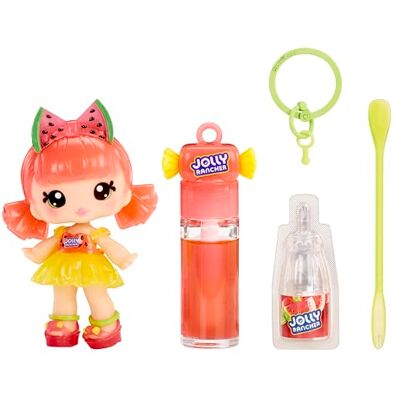 Yummiland x Licensed Sweets Lip Gloss Doll: Jolly Rancher Mimi Watermelon Includes 1 Doll, DIY Lip Gloss + Removable Keychain, Cosmetic Play, Collectible, Suitable for Children Ages 4+ Yummiland x Licensed Sweets Lip Gloss Doll: Jolly Rancher Mimi Watermelon Includes 1 Doll, DIY Lip Gloss + Removable Keychain, Cosmetic Play, Collectible, Suitable for Children Ages 4+