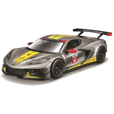 Bburago CHEVROLET CORVETTE 2022-1:24 Scale Incredibly Detailed Die-Casr Replica Collectible Super Car, Yellow Bburago CHEVROLET CORVETTE 2022-1:24 Scale Incredibly Detailed Die-Casr Replica Collectible Super Car, Yellow