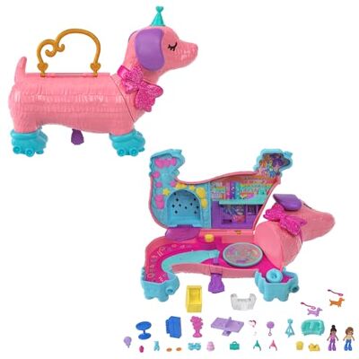 Polly Pocket Dolls and Playset, Animal Toys Puppy Party with 2 Dolls and 25+ Accessories, HKV54 Polly Pocket Dolls and Playset, Animal Toys Puppy Party with 2 Dolls and 25+ Accessories, HKV54