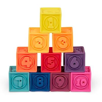 B. Toys by Battat One Two Squeeze Baby Blocks - Building Blocks for Toddlers - Educational Toy for Kids 6m+ B. Toys by Battat One Two Squeeze Baby Blocks - Building Blocks for Toddlers - Educational Toy for Kids 6m+
