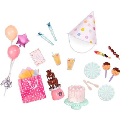 Our Generation Sweet Celebration Birthday Set 18-Inch Doll Party Accessories Birthday Cake & Balloons Pretend Food & Supplies Imaginative Play Toy for Kids 3 Years + Our Generation Sweet Celebration Birthday Set 18-Inch Doll Party Accessories Birthday Cake & Balloons Pretend Food & Supplies Imaginative Play Toy for Kids 3 Years +
