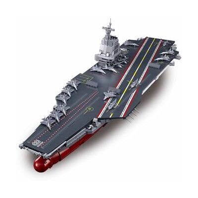 Sluban Fujian Aircraft Carrier Model Kit, 1/450 Scale, 1312 Pieces, Military Navy Ship Building Set Sluban Fujian Aircraft Carrier Model Kit, 1/450 Scale, 1312 Pieces, Military Navy Ship Building Set