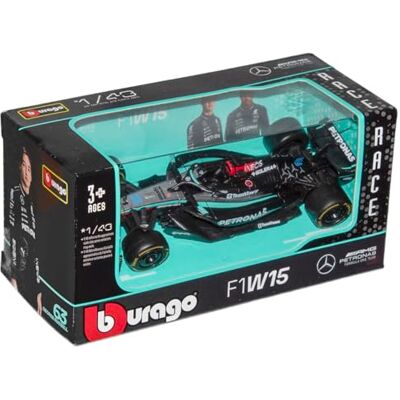 Bburago F1 Formula 1 MERCEDES AMG W15 (2024) RUSSELL Incredibly Detailed Die-Cast Replica Collectible Race Car Model, Multiple Colours Bburago F1 Formula 1 MERCEDES AMG W15 (2024) RUSSELL Incredibly Detailed Die-Cast Replica Collectible Race Car Model, Multiple Colours