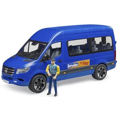 Bruder 02681 MB Sprinter Transfer with Driver 1:16 Vehicles, Transporter, Bus, Car, Bworld Figure, Boys and Girls Ages 3+ Bruder 02681 MB Sprinter Transfer with Driver 1:16 Vehicles, Transporter, Bus, Car, Bworld Figure, Boys and Girls Ages 3+