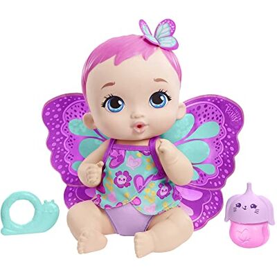 Mattel My Garden Baby GYP10 Feed and Change Baby Butterfly Doll (30-cm / 12-in), with Reusable Diaper, Removable Clothes & Wings, Great Gift for Kids Ages 3Y+, Multicolor Mattel My Garden Baby GYP10 Feed and Change Baby Butterfly Doll (30-cm / 12-in), with Reusable Diaper, Removable Clothes & Wings, Great Gift for Kids Ages 3Y+, Multicolor