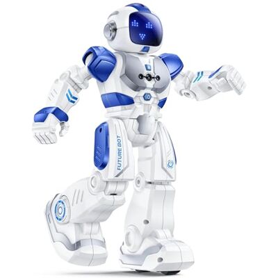 Ruko 6088 Programmable Robot with Gesture Cotrol, Remote Control & APP Control, Rechargeable Robots Toys for Boys and Girls, Interactive LED Faces, Q&A Games, Gift for Kids 3–6, Blue Ruko 6088 Programmable Robot with Gesture Cotrol, Remote Control & APP Control, Rechargeable Robots Toys for Boys and Girls, Interactive LED Faces, Q&A Games, Gift for Kids 3–6, Blue