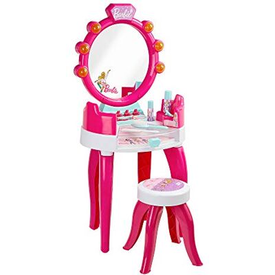 Theo Klein 5328 Barbie Beauty Salon with Light & Sound I Pivoted storage areas and mirror I With lots of styling accessories I Toy for children aged 3 years and up Theo Klein 5328 Barbie Beauty Salon with Light & Sound I Pivoted storage areas and mirror I With lots of styling accessories I Toy for children aged 3 years and up
