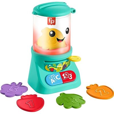 Fisher-Price Laugh & Learn Baby & Toddler Toy Counting & Colors Smoothie Maker Pretend Blender with Music & Lights for Ages 9+ Months, HRP19 Fisher-Price Laugh & Learn Baby & Toddler Toy Counting & Colors Smoothie Maker Pretend Blender with Music & Lights for Ages 9+ Months, HRP19