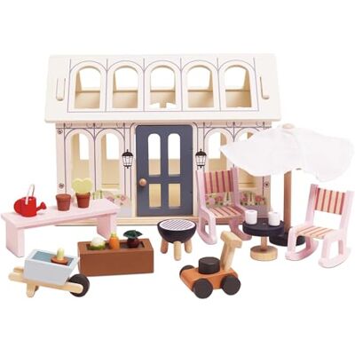 Le Toy Van Wooden Dolls House Conservatory Extension – FSC® 100% Certified Sustainable Add-On – Plastic-Free Accessory for Dollhouses – Imaginative Playroom Furniture for Kids Le Toy Van Wooden Dolls House Conservatory Extension – FSC® 100% Certified Sustainable Add-On – Plastic-Free Accessory for Dollhouses – Imaginative Playroom Furniture for Kids