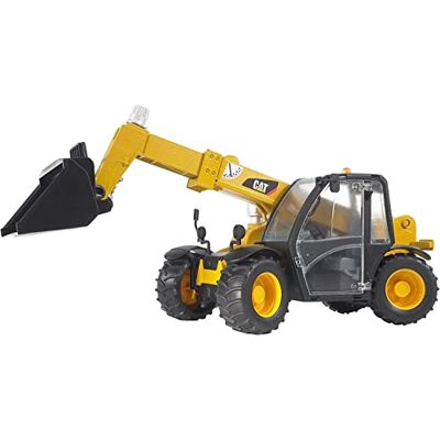 Bruder CAT 2141 Telehandler – 1:16 Scale Construction Vehicle with Extendable Boom, Tilting Forks & Four-Wheel Steering Compatible with Figures & bWorld Accessories Ages 3+ Bruder CAT 2141 Telehandler – 1:16 Scale Construction Vehicle with Extendable Boom, Tilting Forks & Four-Wheel Steering Compatible with Figures & bWorld Accessories Ages 3+