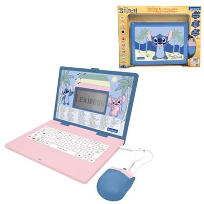 LEXIBOOK , Disney Stitch Educational Laptop for kids, JC601Di2LXB Spanish/English, 164 activities, Maths, Logic games, Music mode, Large LCD screen LEXIBOOK , Disney Stitch Educational Laptop for kids, JC601Di2LXB Spanish/English, 164 activities, Maths, Logic games, Music mode, Large LCD screen