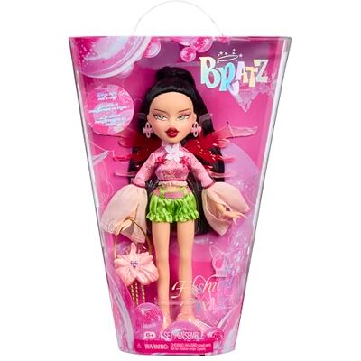 Bratz Fashion Pixiez Jade Collectible Fantasy Doll with Real Fashions and Accessories, Wings Transform into a Ring, Pink Bratz Fashion Pixiez Jade Collectible Fantasy Doll with Real Fashions and Accessories, Wings Transform into a Ring, Pink