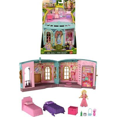 Mattel Universal Pictures’ Wicked So Popular Dorm Small Doll Playset with 3 Play Spaces & 9 Accessories, Inspired by the Movie, JHC00, Pink So Popular Dorm Mattel Universal Pictures’ Wicked So Popular Dorm Small Doll Playset with 3 Play Spaces & 9 Accessories, Inspired by the Movie, JHC00, Pink So Popular Dorm