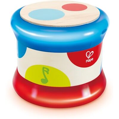 Hape Baby Drum Colourful Rolling Drum Musical Instrument Toy for Toddlers 6 months and up Rhythm & Sound Learning, Battery Powered Hape Baby Drum Colourful Rolling Drum Musical Instrument Toy for Toddlers 6 months and up Rhythm & Sound Learning, Battery Powered