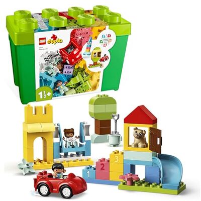 Lego DUPLO Deluxe Brick Box Fine Motor Skills Toys for 1+ Year Old Boys & Girls incl. a Car, Number Bricks & Animal Figures, plus Toy Storage 10914 Lego DUPLO Deluxe Brick Box Fine Motor Skills Toys for 1+ Year Old Boys & Girls incl. a Car, Number Bricks & Animal Figures, plus Toy Storage 10914